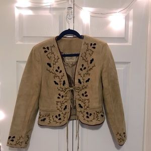 Tan suede western jacket